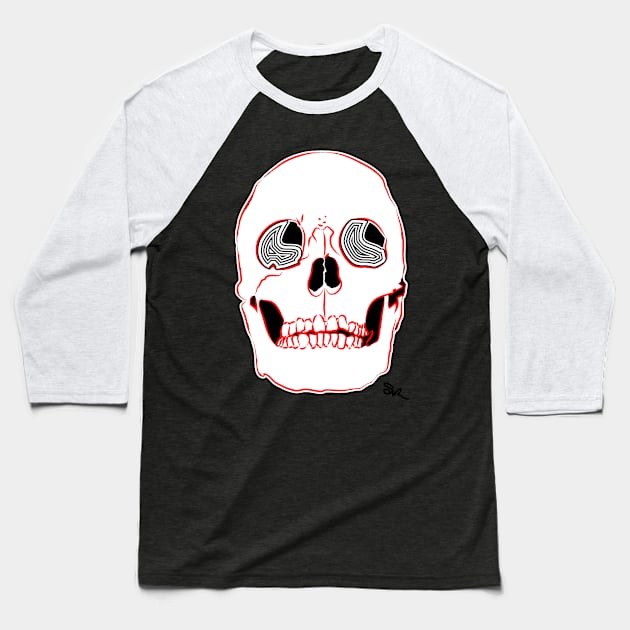 Skull Baseball T-Shirt by szartwork